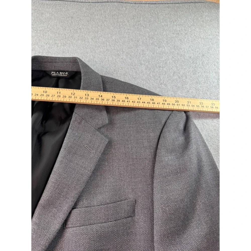 Jos. A. Bank Travelers Collection Grey 100% Wool Blazer Sport Coat 44R 01110